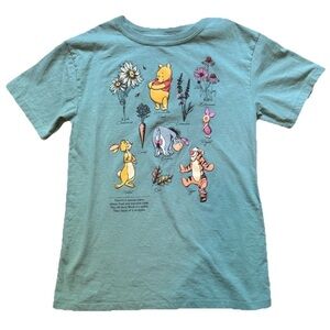 Disney Classic Winnie The Pooh Women’s Size XS Teal T Shirt Cotton Disneyland